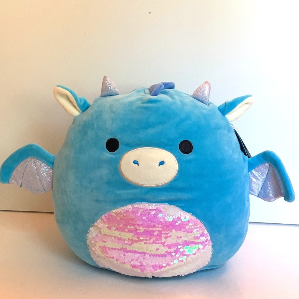 Devin Blue Dragon Squishmallow 12"